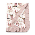 Western Cowgirl Boots Soft Baby Cotton Stroller Blanket