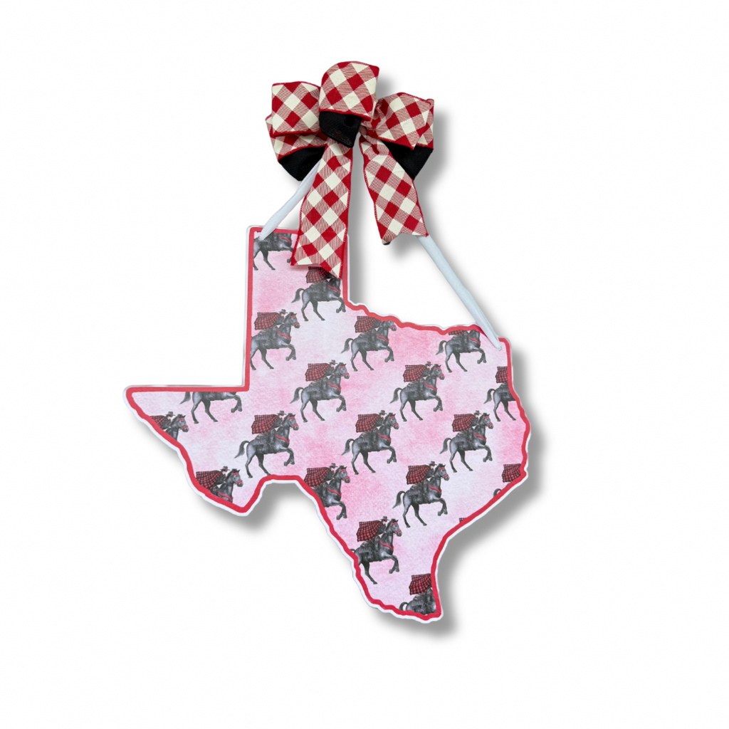 Red & Black Rider Printed Door Hanger