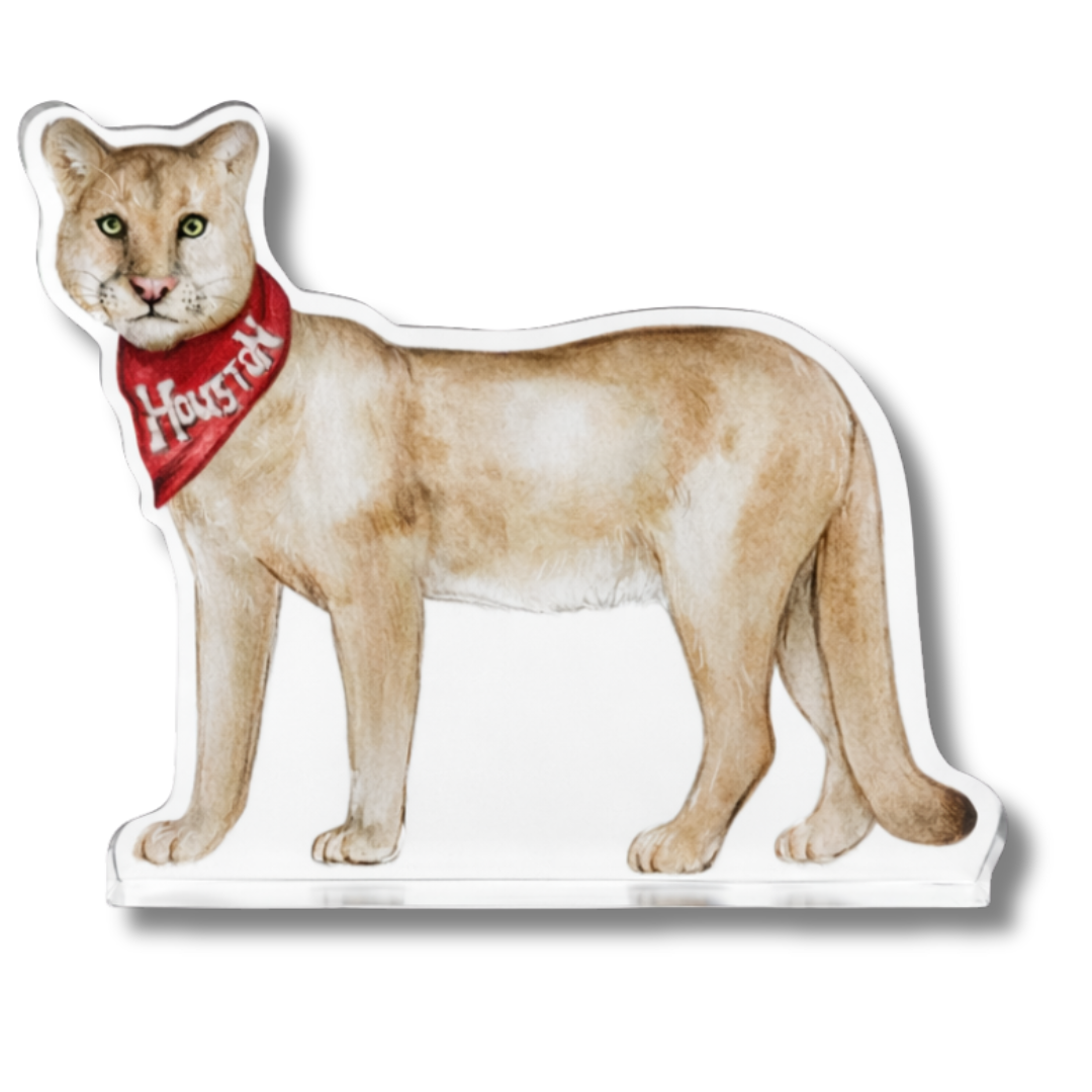 Red & White Cougar Acrylic
