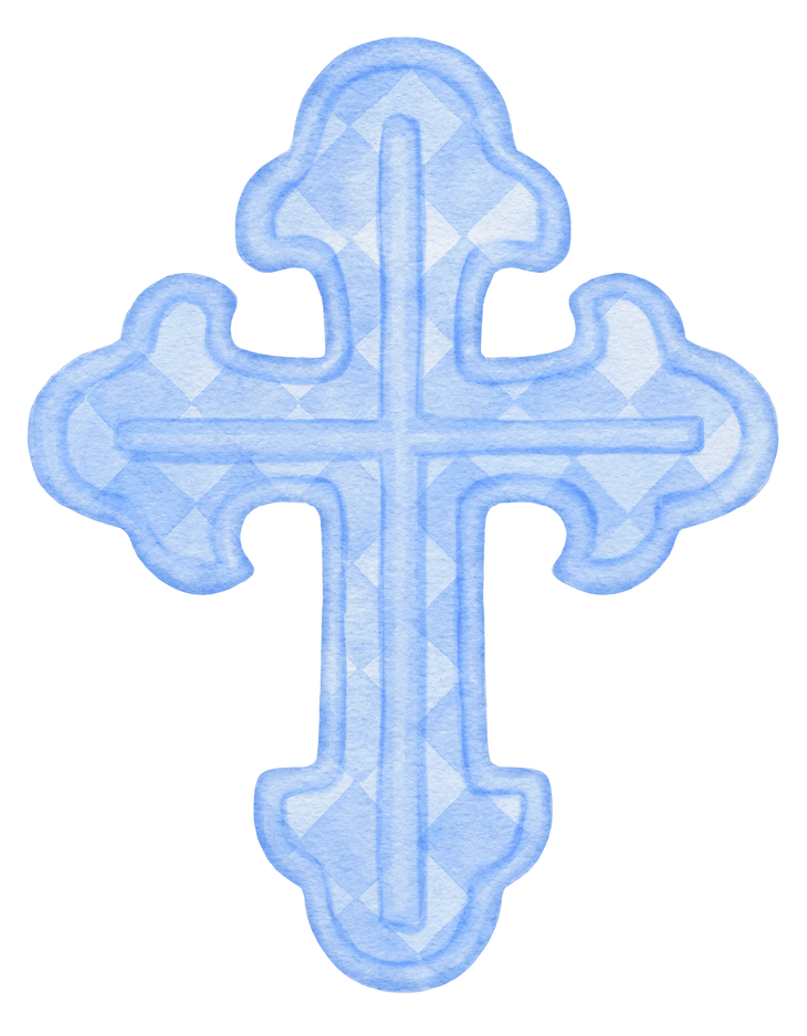 Watercolor Cross- Pot Stake