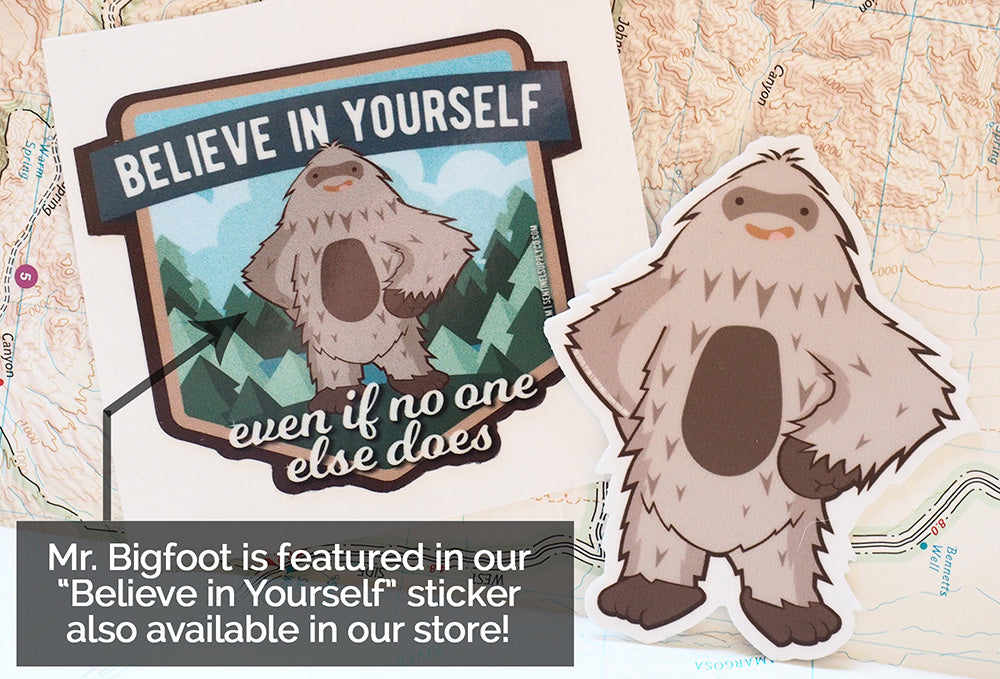 Confident Sasquatch Sticker